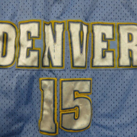 Denver Nuggets Basketball Jersey Mens Medium Blue NBA Nike Carmelo Anthony 15 - Picture 5 of 13
